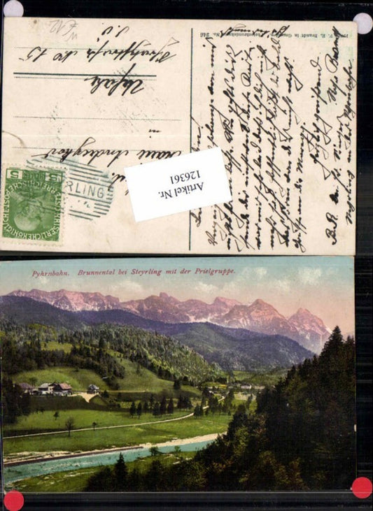 126361,Pyhrnbahn Brunnental bei Steyrling m. Priel Prielgruppe Brandt 246