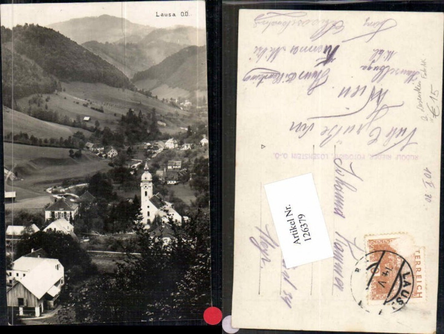 126379,Lausa bei Losenstein Fotokarte 1920