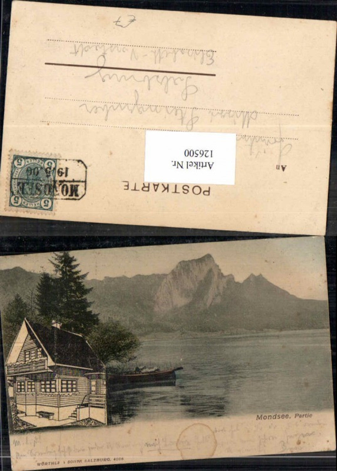 126500,Mondsee Tolle Partie 1905 Eckstempel