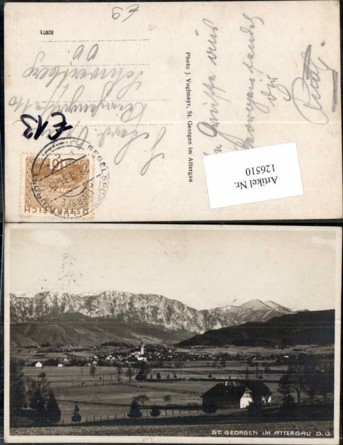 126510,St Georgen im Attergau Tolle Partie zum Ort 1931