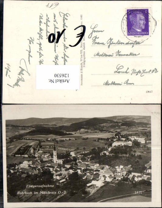 126530,Fliegeraufnahme Rohrbach im Mühlkreis pub Seemann Rasch 2411