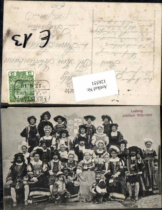 126551,Lasberg Jubiläum 1910 Trachtenkapelle Musikkapelle Freistadt