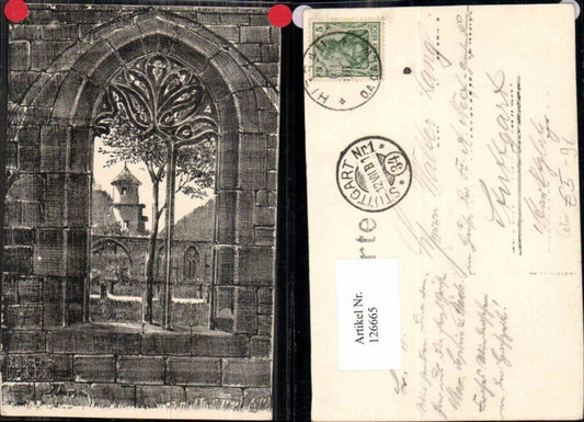 126665,Kloster Hirsau Künstlerkarte sign. Lutz J. Calw Luz