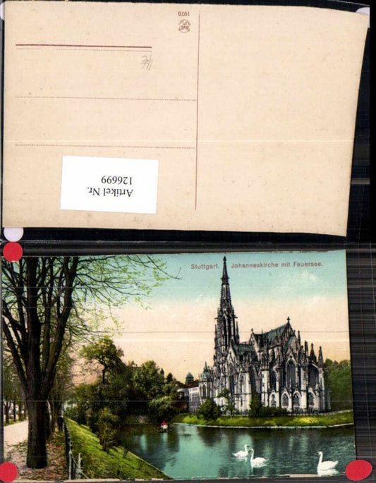 126699,Stuttgart Stadt Johanneskirche m. feuersee