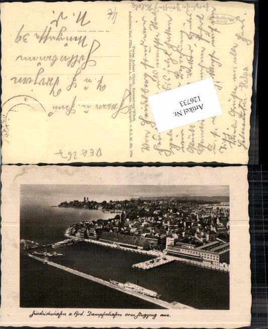 126733,Friedrichshafen am Bodensee Fliegeraufnahme Dampferhafen