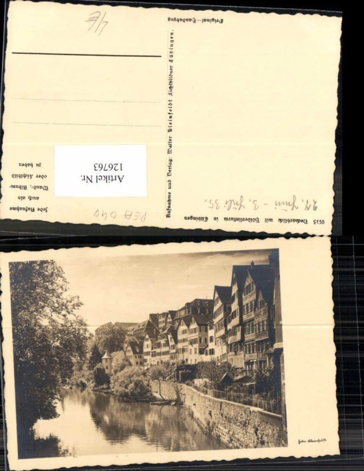 126763,Tübingen Neckarblick Höldingerturm 1940