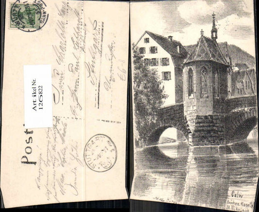 126822,Calw Brücken Kapelle St Nikolaus Hirsau