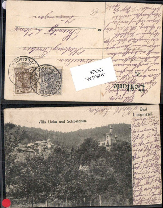 126826,Bad Liebenzell Villa Lioba und Schlösschen 1902