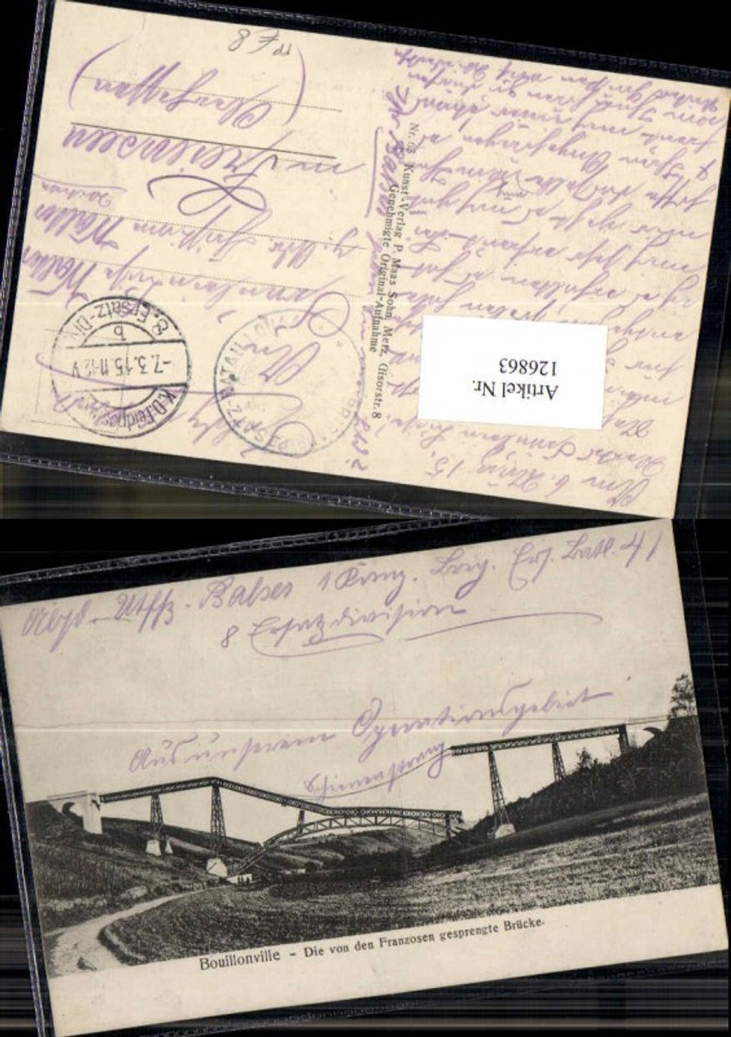 126863,Bouillonville Gesprengte Brücke der Franzosen
