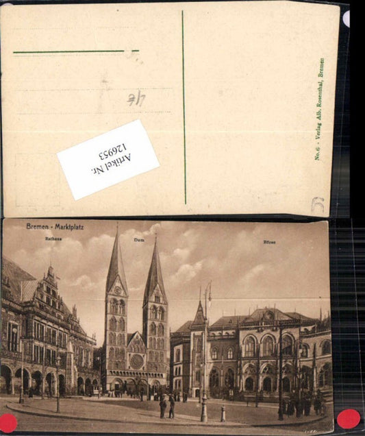 126953,Bremen Marktplatz Rathaus Börse 1910