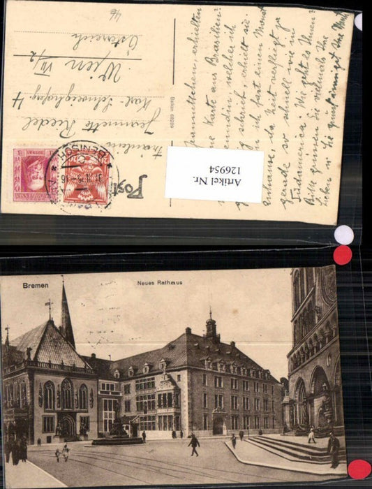 126954,Bremen Neues Rathaus Strassenansicht 1925