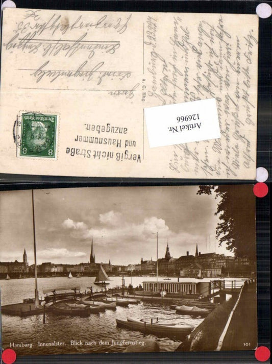 126966,Hamburg Innenalster Blick n. Jungfernsteg