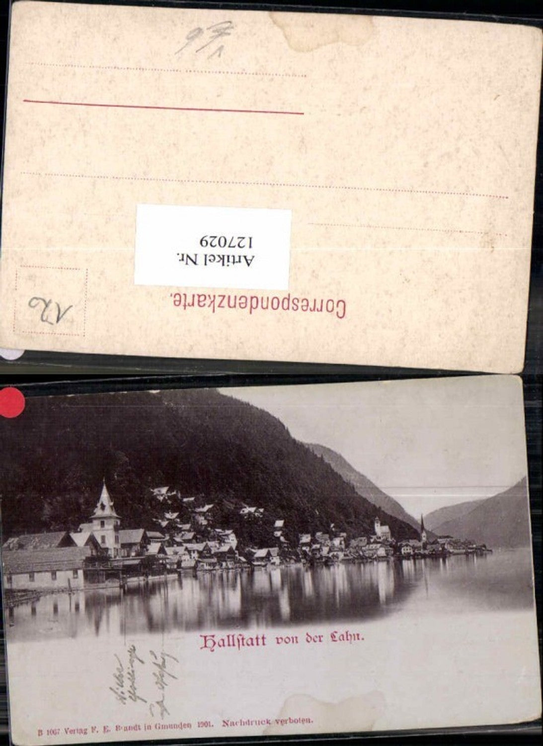 127029,Hallstatt von d. Lahn pub Brandt B1067