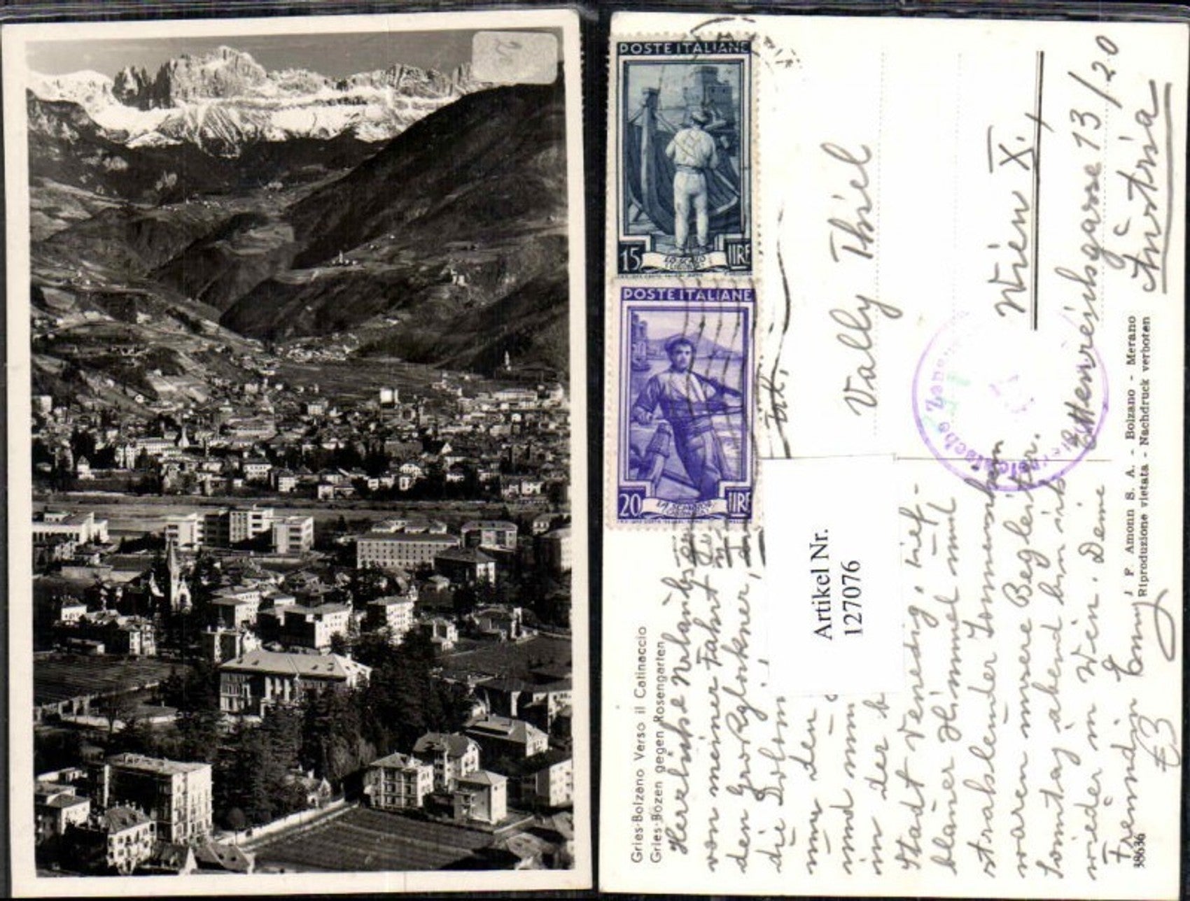 Alte Ansichtskarte – Old Postcard