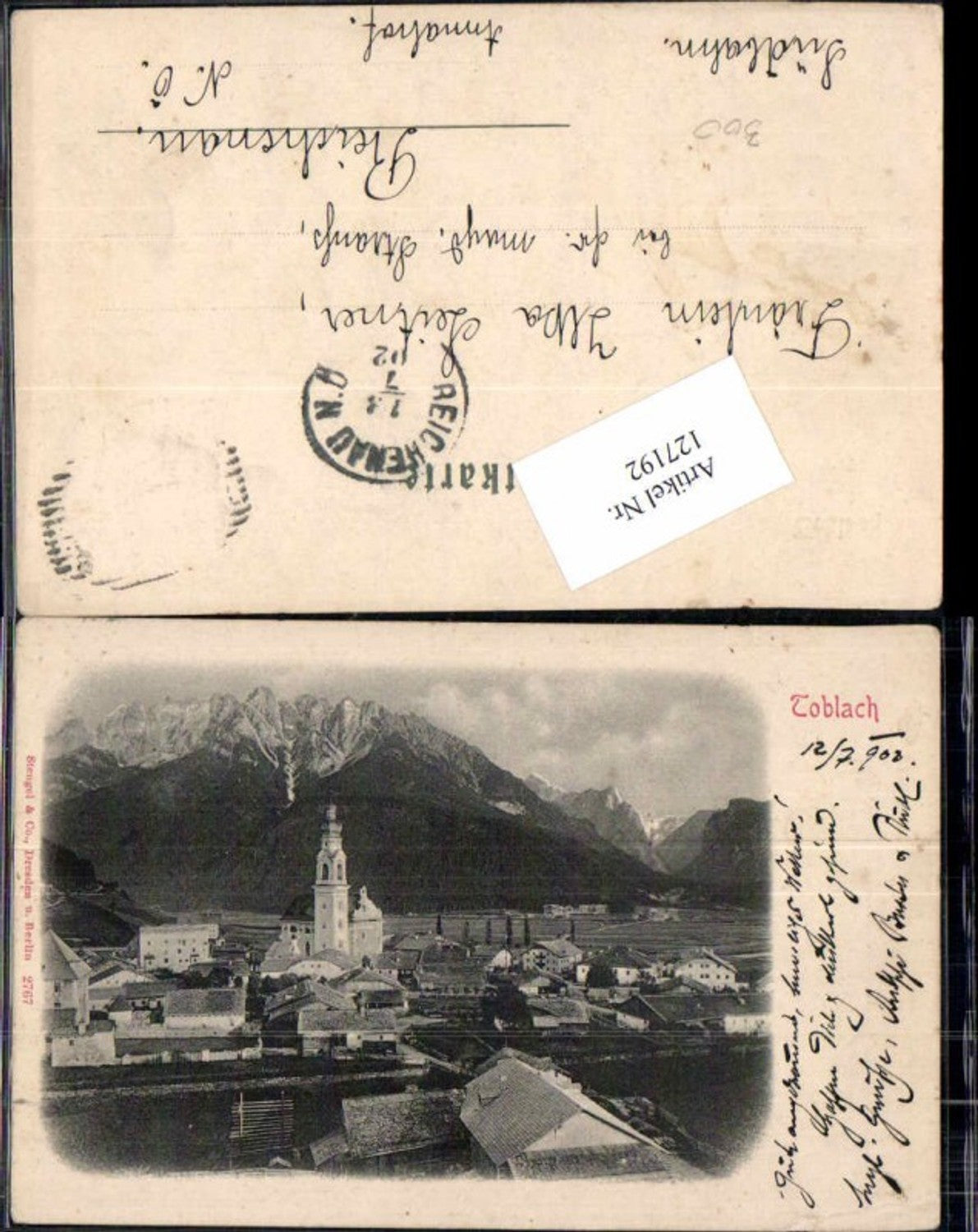 127192,Trentino Toblach im Pustertal pub Stengel 2767