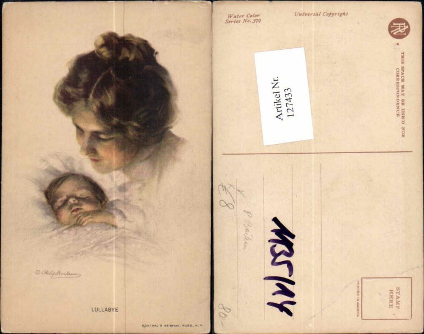 127433,Reinthal & Newman 379 Philip Boileau Lullabye Edwardian Girl Kind Mutter