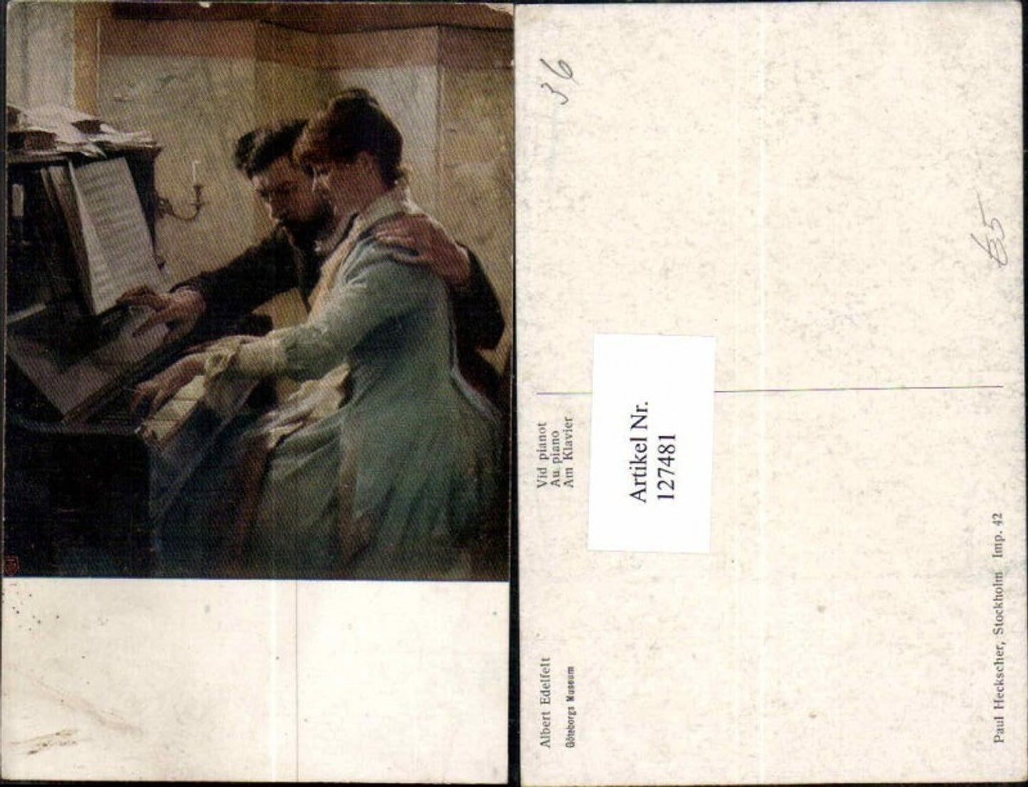 127481,Paul Heckscher 42 Albert Edelfelt Am Klavier