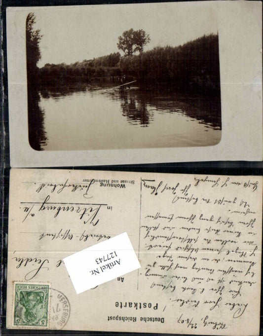 127743,FotoAK Meersburg am Bodensee Umgebung Töbnitz ? 1907