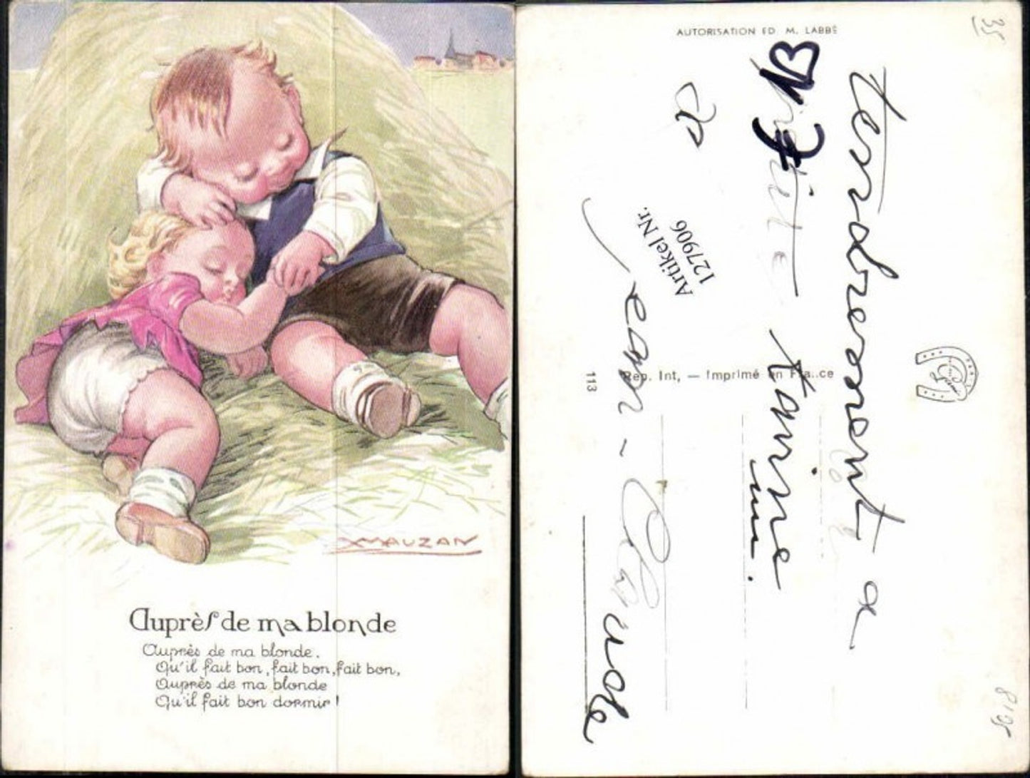 127906,Achille Mauzan sign. Kinder Süsse Kinder Children