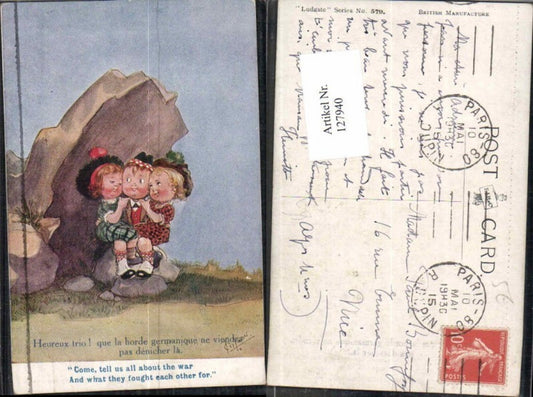 127940,T. Gilson Süsse Kinder Künstlerkarte pub Ludgate 579