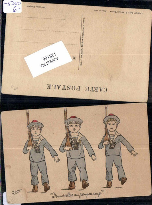 128166,zane sign. Kinder als Soldaten Kindersoldaten Marine Kriegsmarine Matrosen Seemann