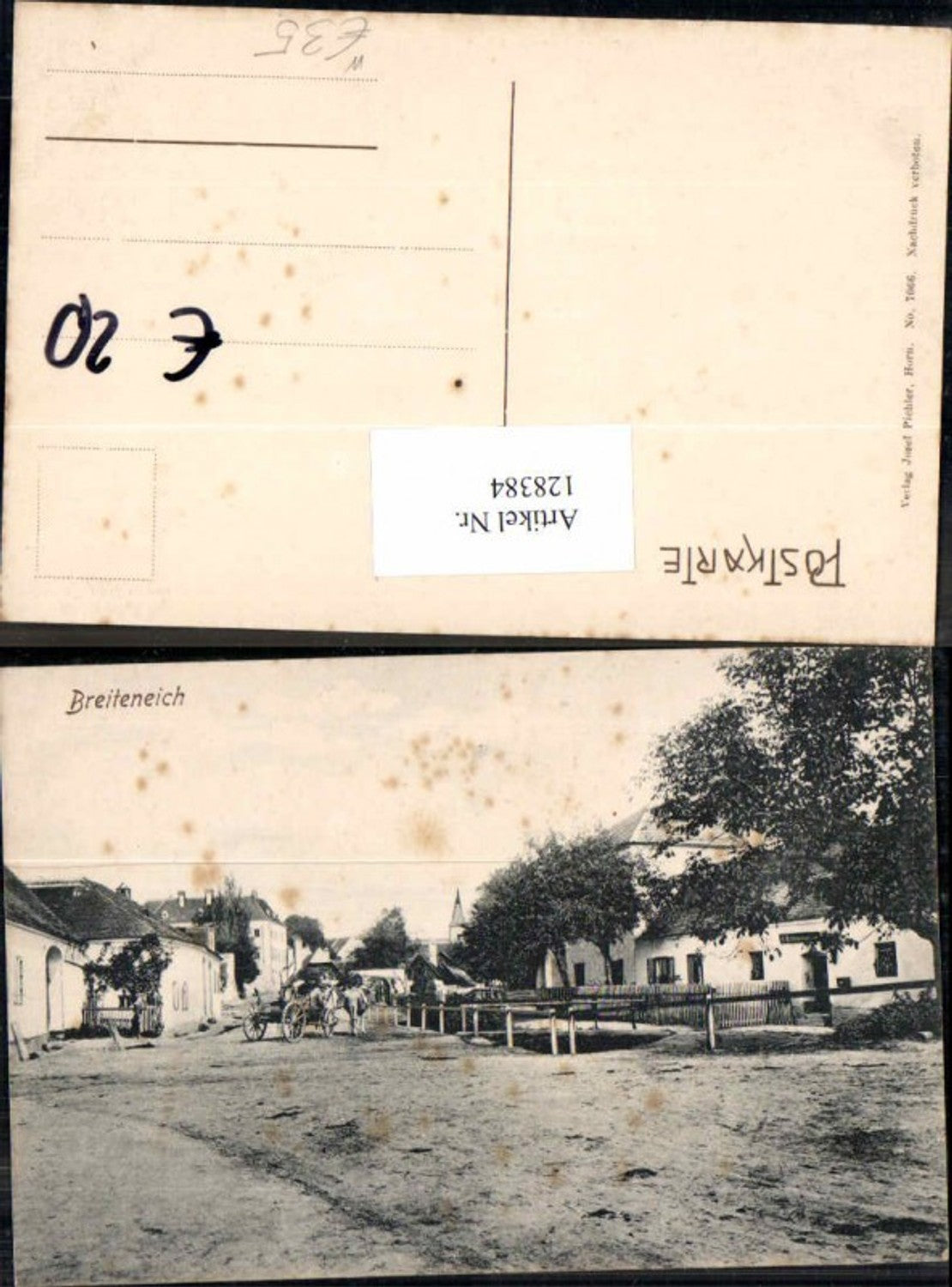 128384,Breiteneich bei Gars am Kamp Horn 1905 Seltene Partie