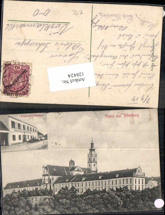 128424,Gruss aus Altenburg bei Horn Gasthaus Aubrunner Seltene AK 1919