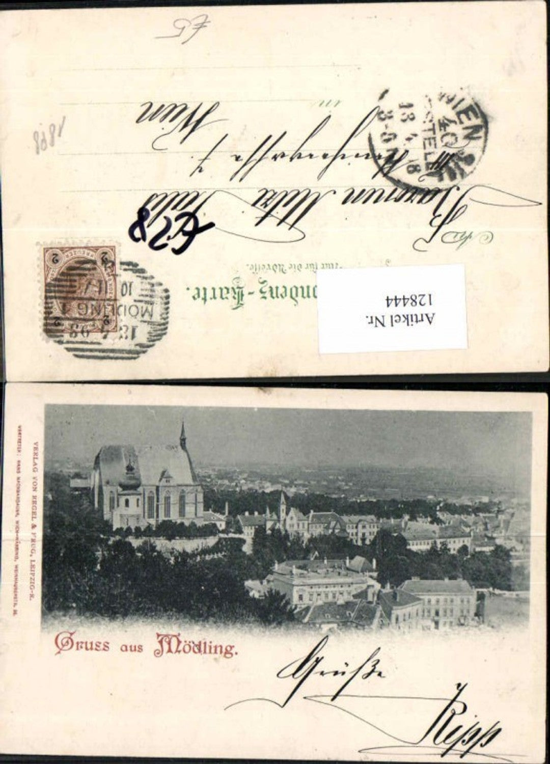128444,Gruss aus Mödling bei Wien 1900