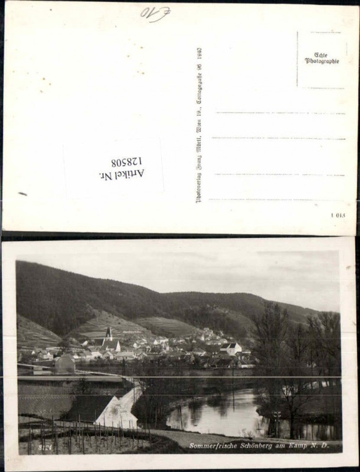 128508,Sommerfrische Schönberg am Kamp Ortsansicht 1940