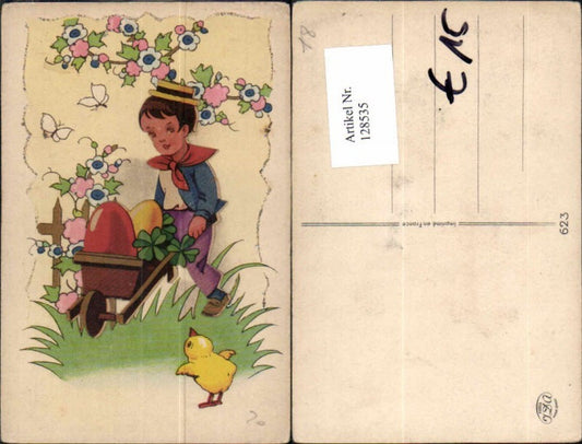 128535,Applikation Kinder Ostern Küken Ostereier