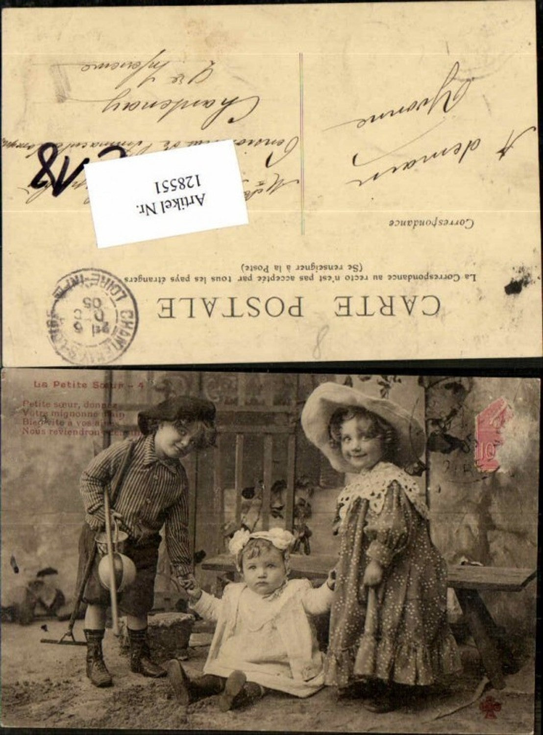 128551,Süsse Kinder m. Hut Ball Baby