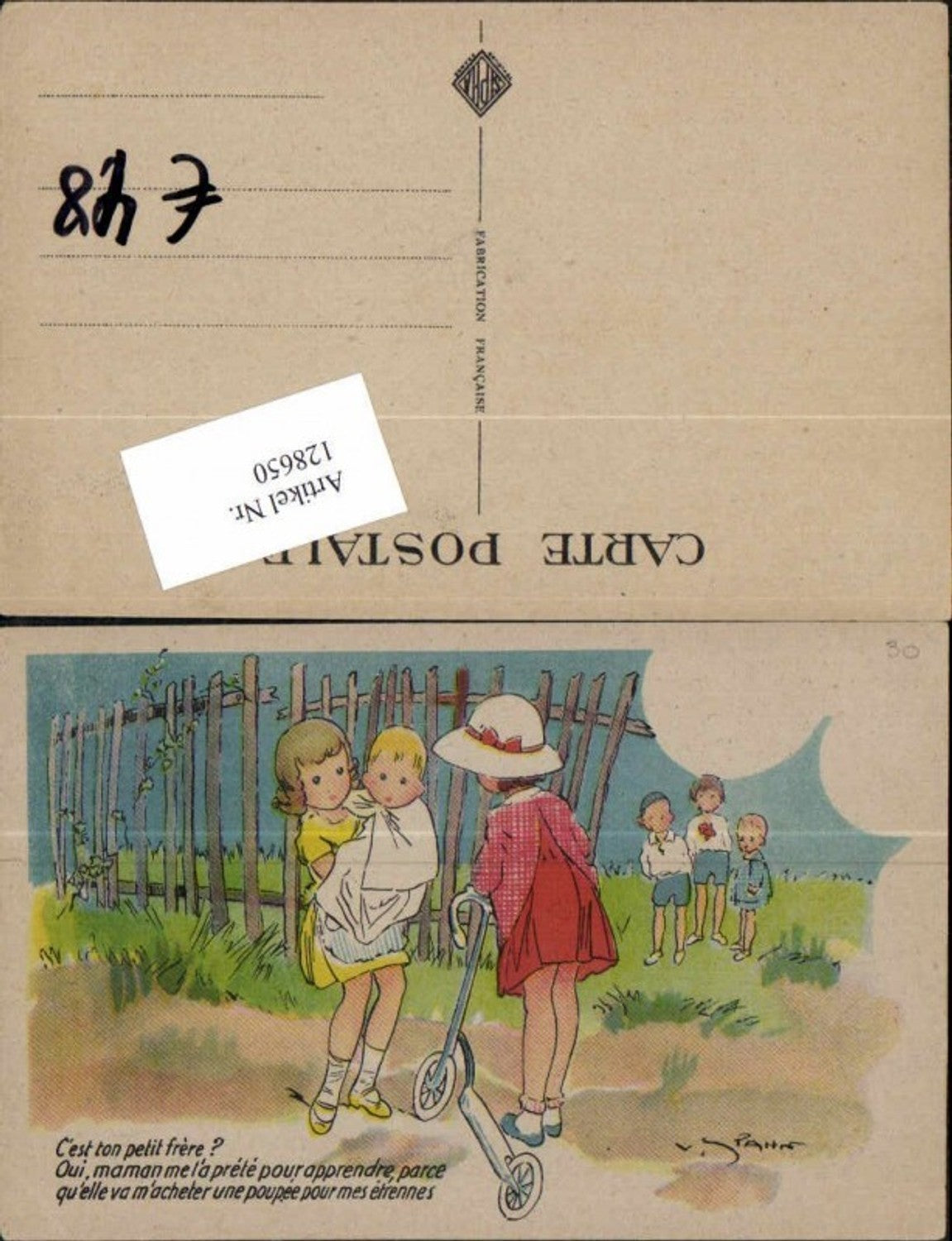 128650,Tolle Künstler AK Kinder Baby sign. V. Spahn Pahn ?