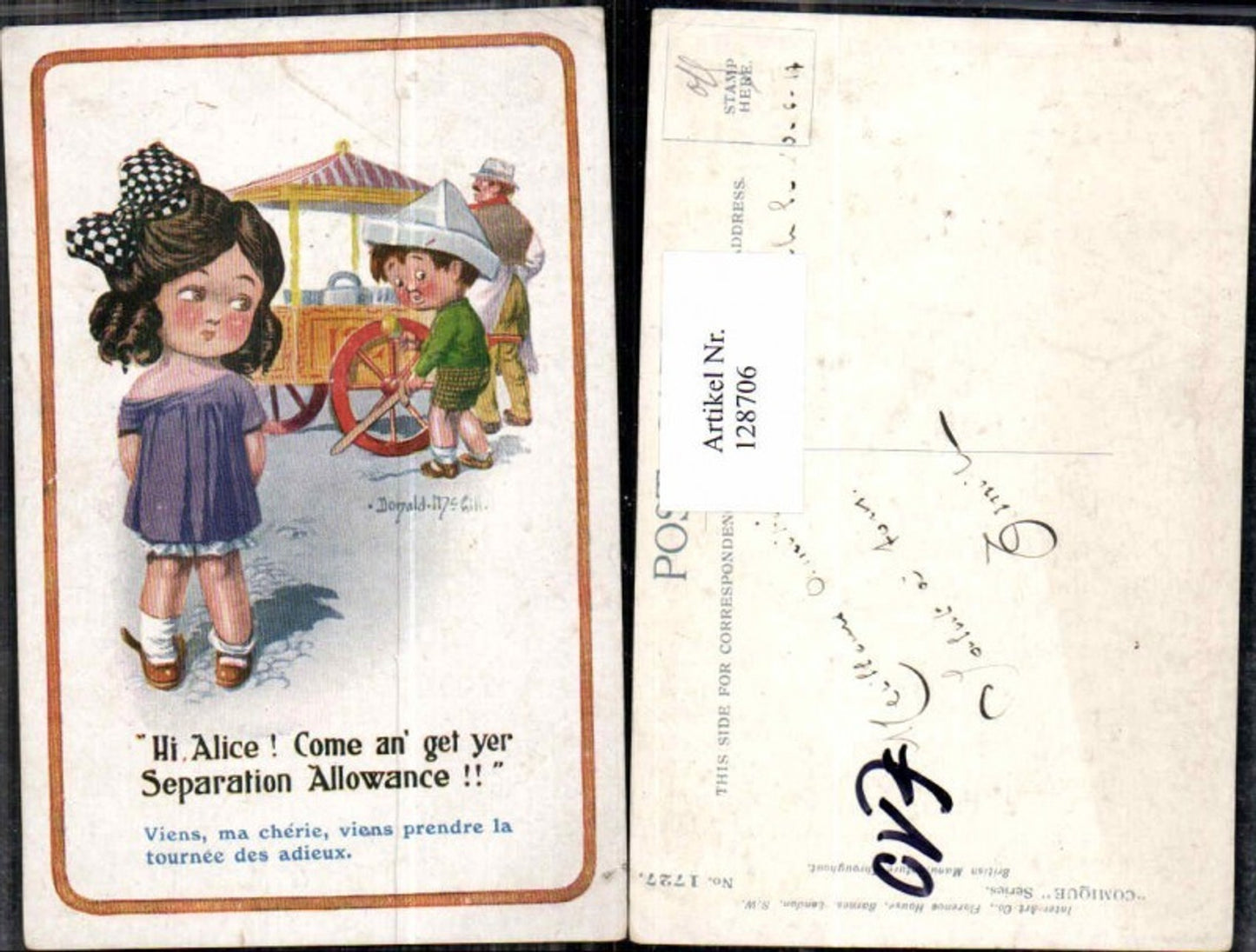 128706,Donald MCGill MC Gill Süsse Kinder AK Kindersoldat Mädchen