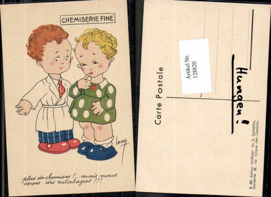 128820,Süsse Kinder AK Lacroix sign. Dickes Mädchen