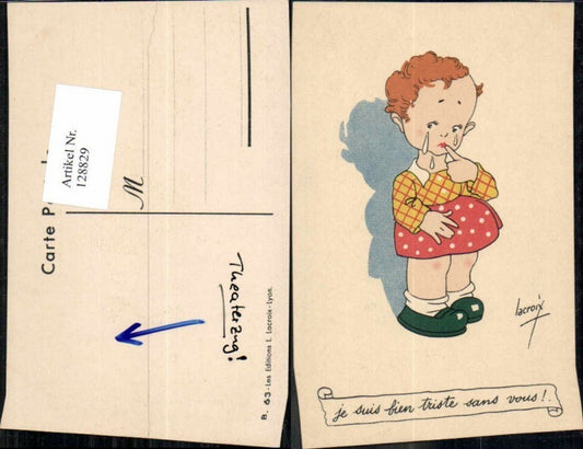 128829,Lacroix Mädchen weint Kinder Kind