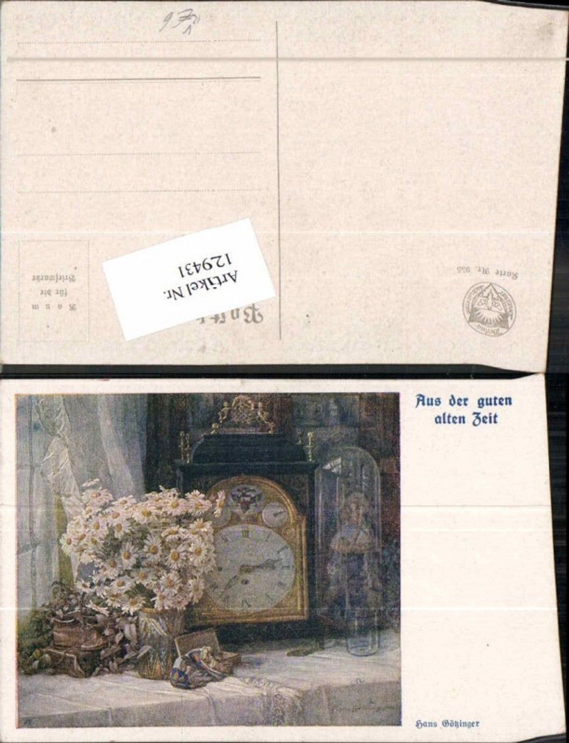 129431,Dt. Schulverein 955 Hans Götzinger Uhr Blumen