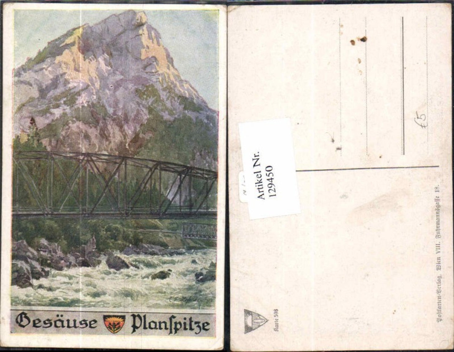 129450,Dt. Schulverein 598 Gesäuse Planspitze Johnsbach E.F.Hofecker