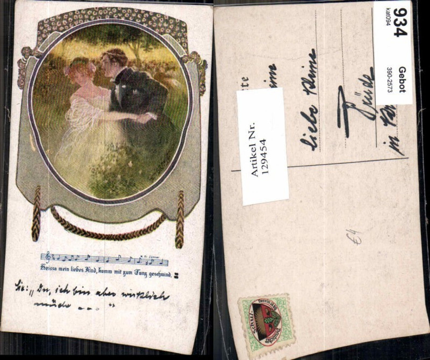 129454,Dt. Schulverein W.H. Braun Liebespaar