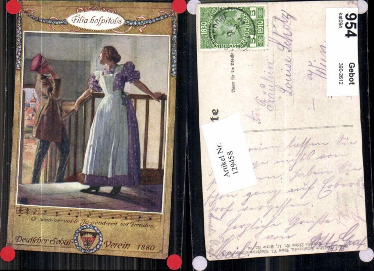 129458,Dt. Schulverein Deutsche Lieder 17 Nr. 92 Studentika Studentica