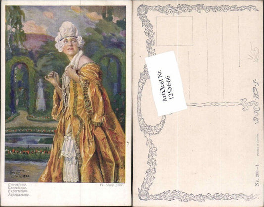 129666,B.K.W.I 200-4 Fr. Löwy Erwartung Frau Kleid