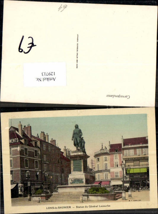 129713,Lons le Saunier Statue du General Lecourbe