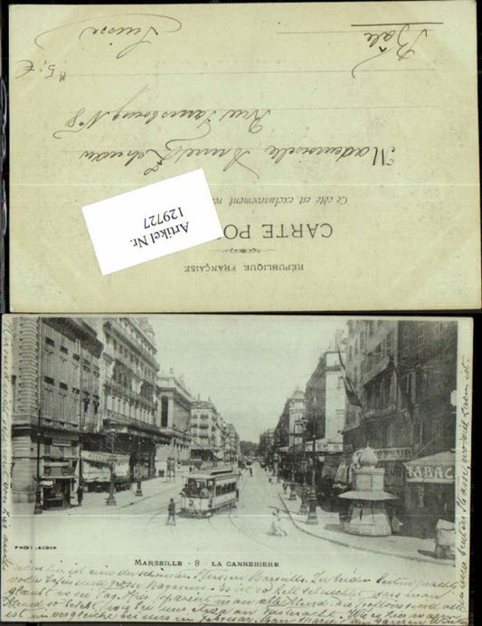 129727,Marseille La Cannebiere Strassenbahn Tramway Tram