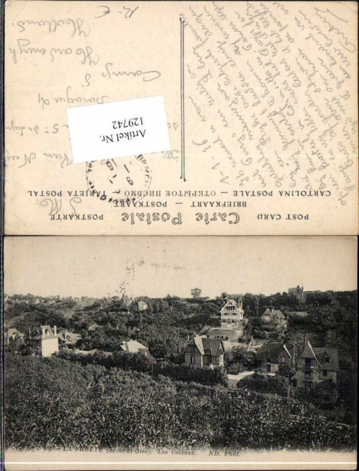 129742,La Frette Seine et Oise Häuserdetails pub ND Phot 108