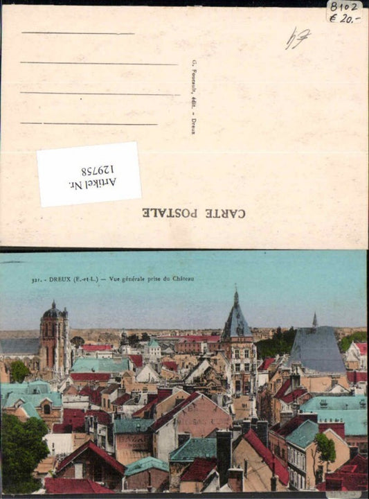 129758,Dreux Vue generale chateau