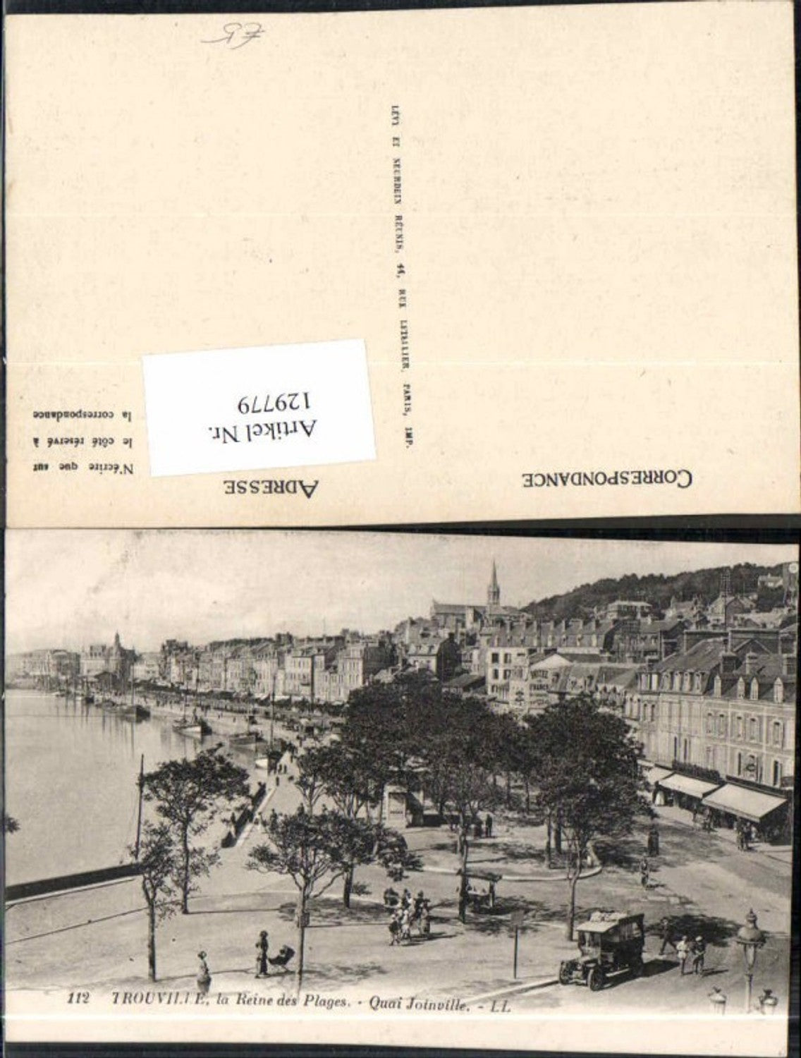 129779,Trouville Reine des Plages Quai Joinville Auto Oldtimer pub LL 112