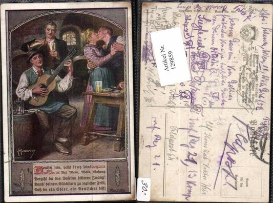 129859,Dt. Schulverein 808 F. Kuderna Wein Kuss Gesang Gitarre Bierfass
