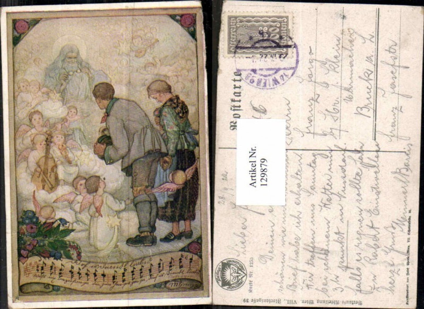 129879,Dt. Schulverein 1253 M. Grengg Engel Eltern Gott