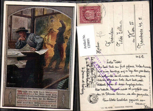 129891,Dt. Schulverein 807 F. Kuderna Schmied Schmiede Handwerk