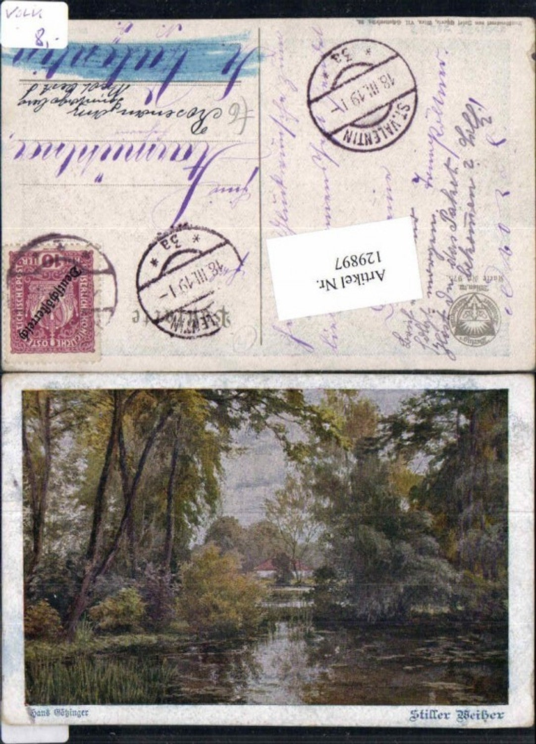 129897,Dt. Schulverein 975 Hans Götzinger Stiller Weiher