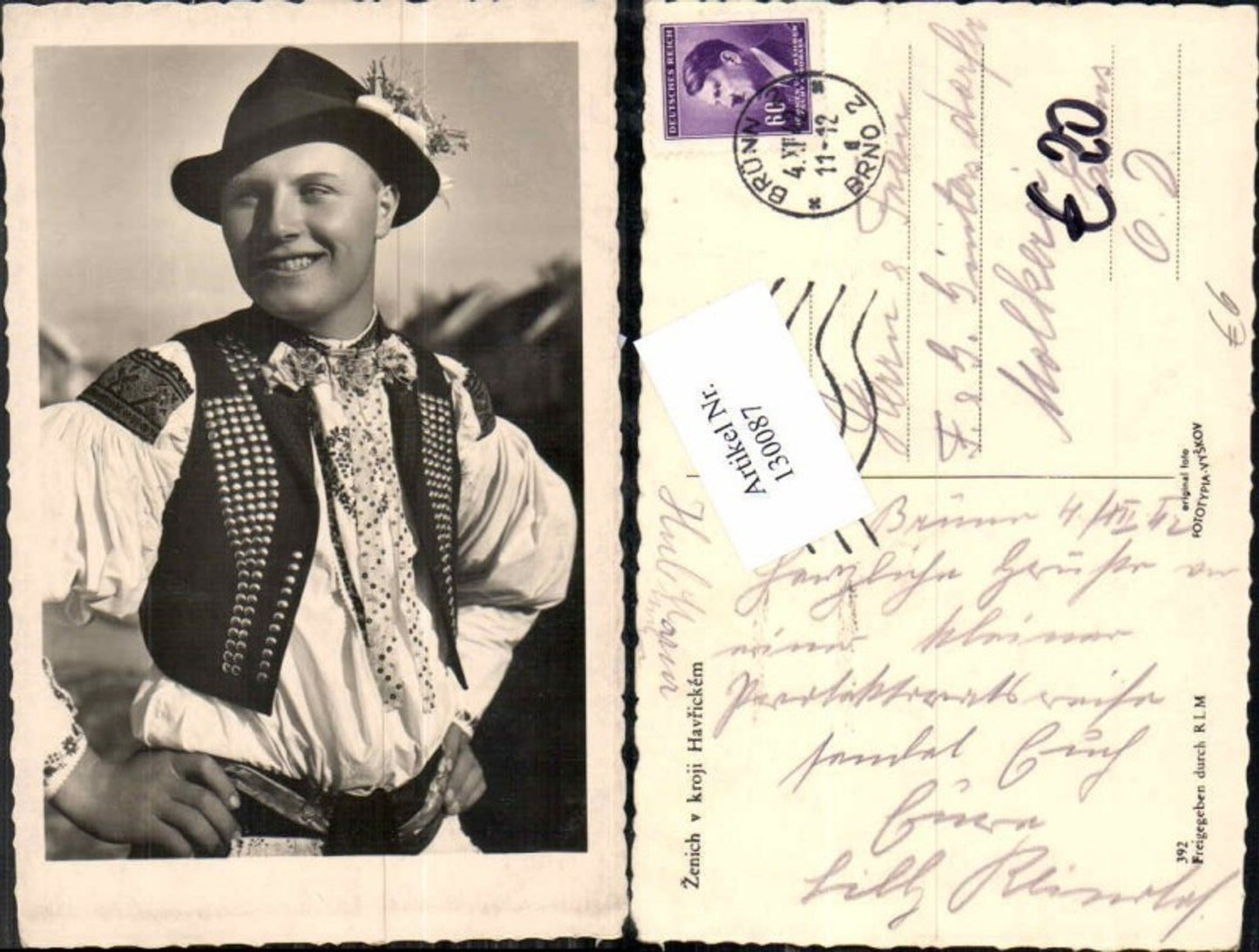 130087,Zenich kroju Havrickem Trachten aus Tschechien Volkstracht Brünn brno